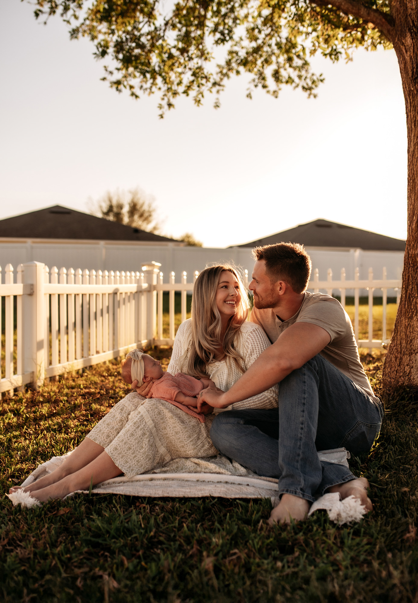 Orlando family photography session at sunset in a natural outdoor location
