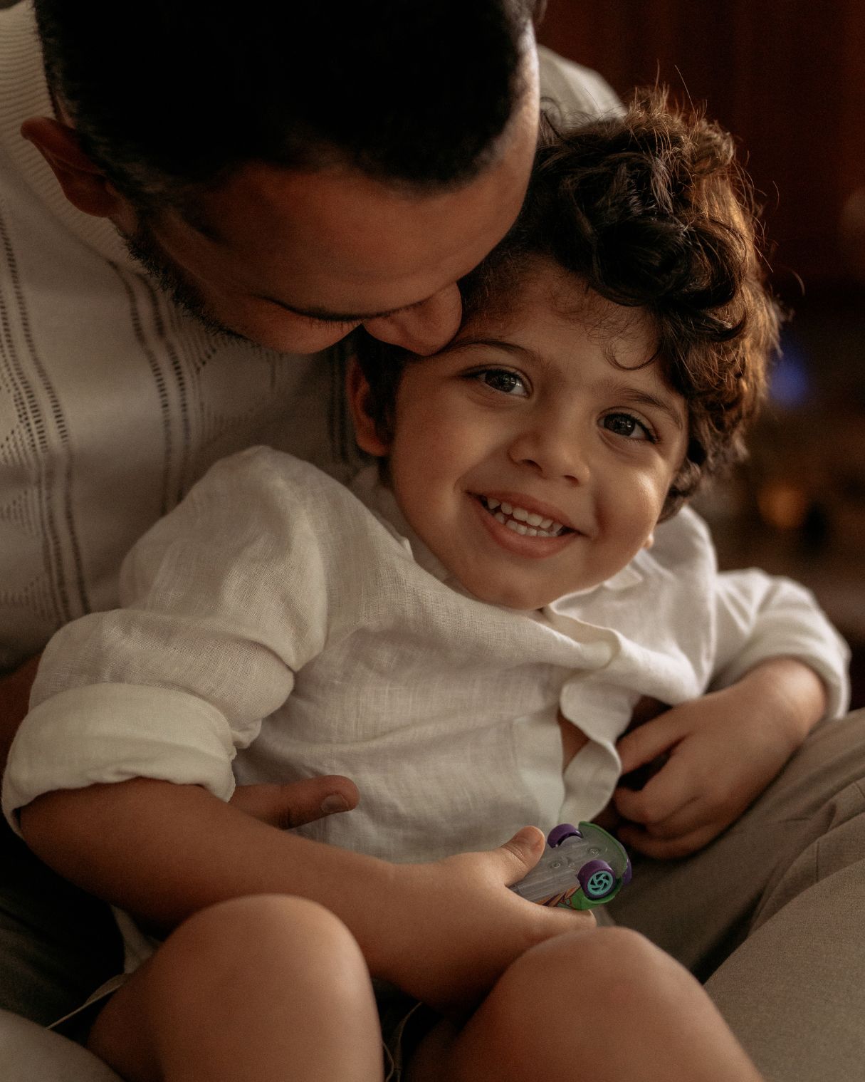 Candid family moment captured during a storytelling family photography session in Orlando, Florida